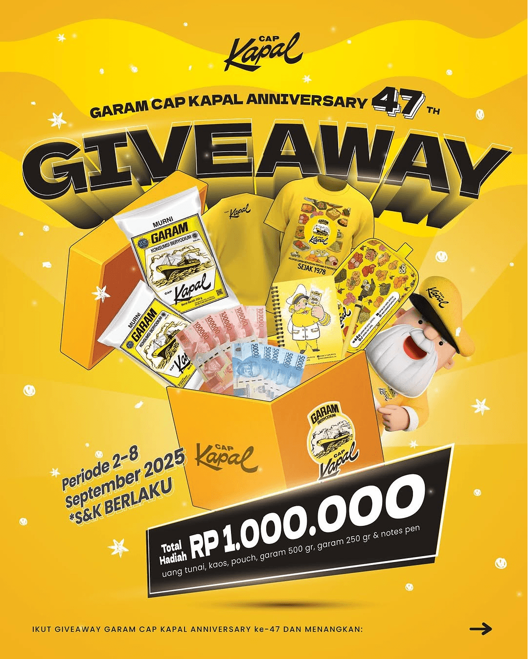 Giveaway Anniversary 47th