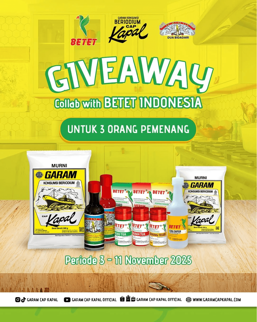 Giveaway Kapten Yodi