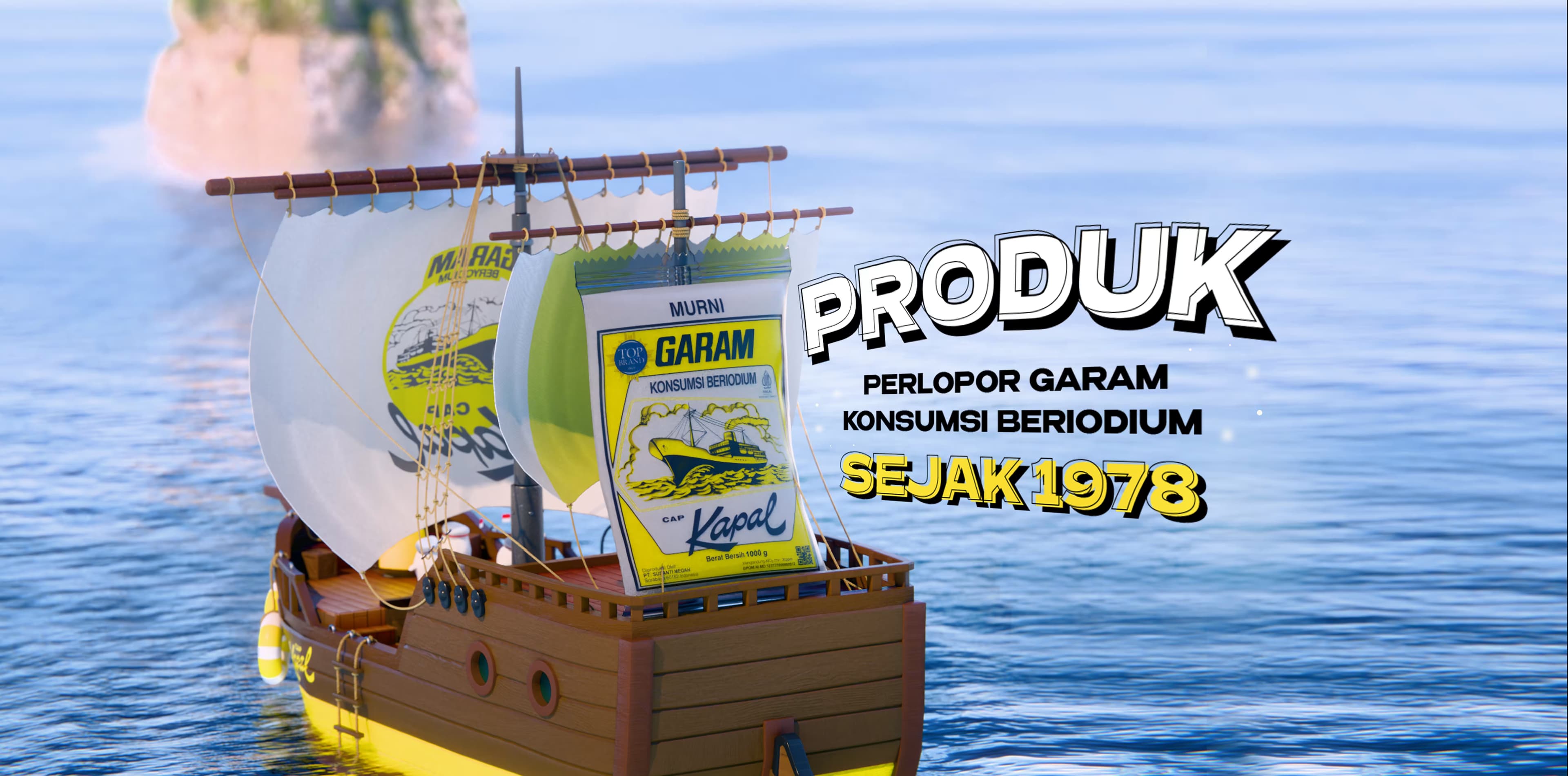 Produk Garam Cap Kapal Banner